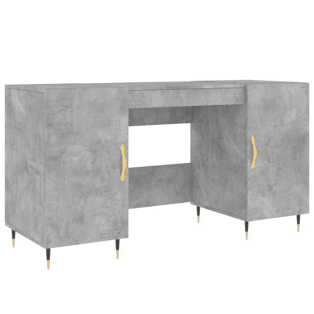 Bureau 140x50x75 cm en dérivé du bois coloris chêne