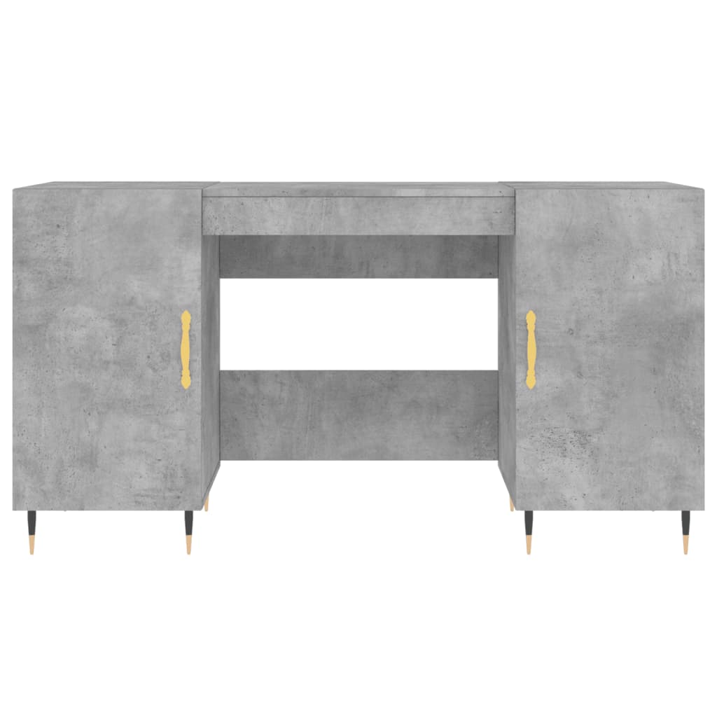 Bureau 140x50x75 cm en dérivé du bois coloris chêne