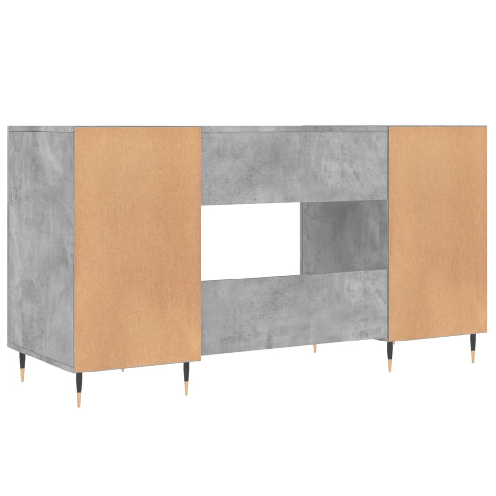 Bureau 140x50x75 cm en dérivé du bois coloris chêne