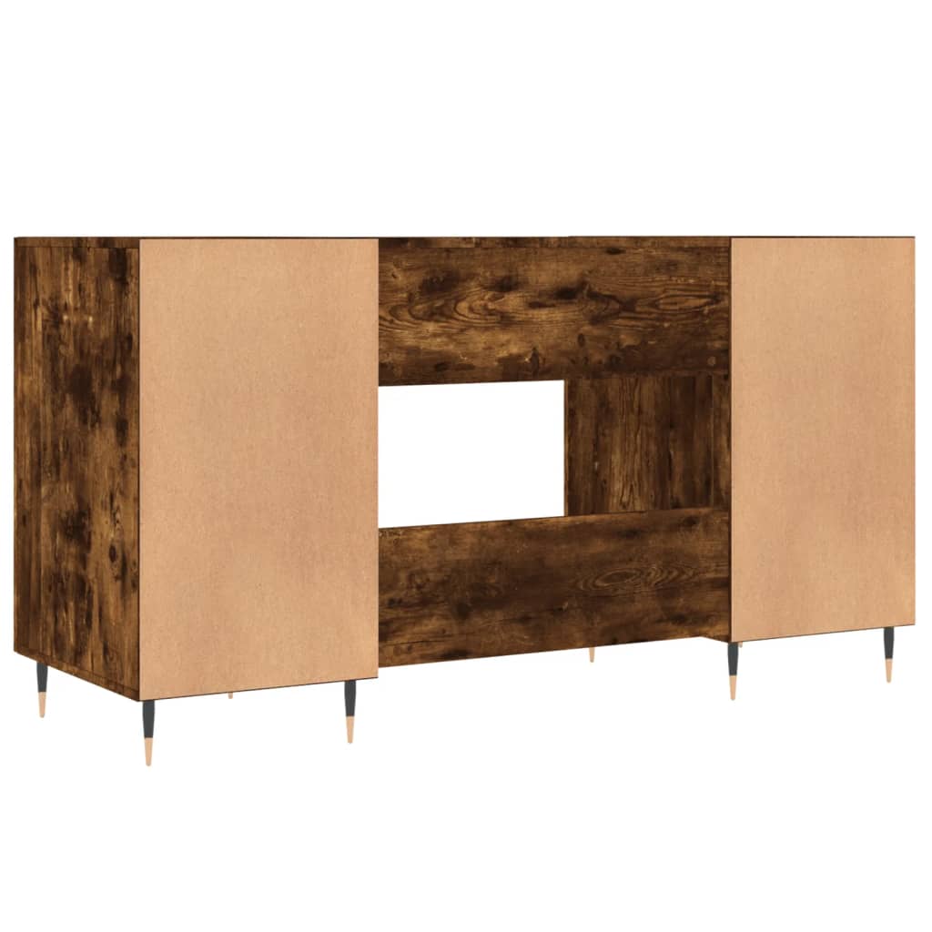 Bureau 140x50x75 cm en dérivé du bois coloris chêne