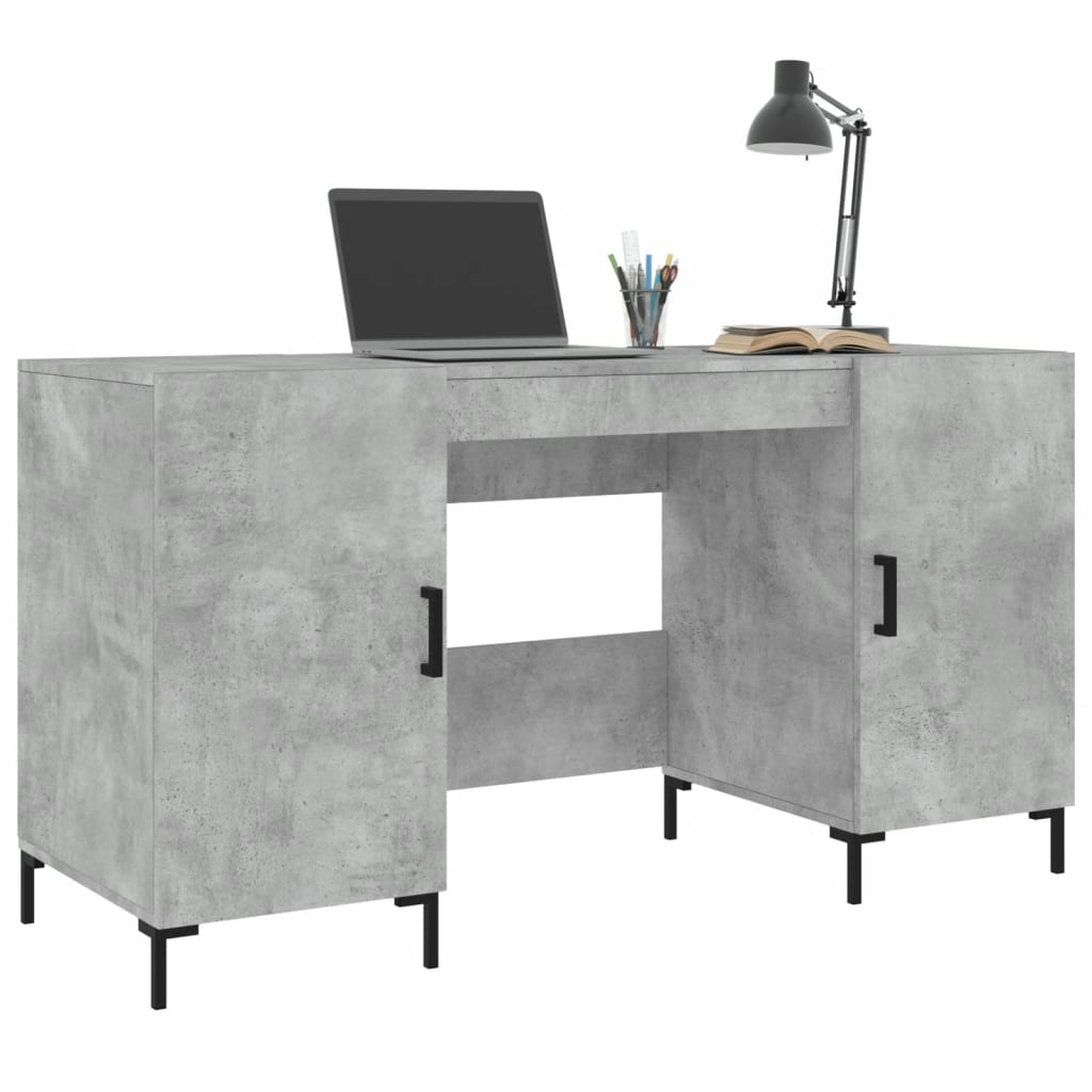 Bureau 140x50x75 cm bewerkt hout eikenkleurig