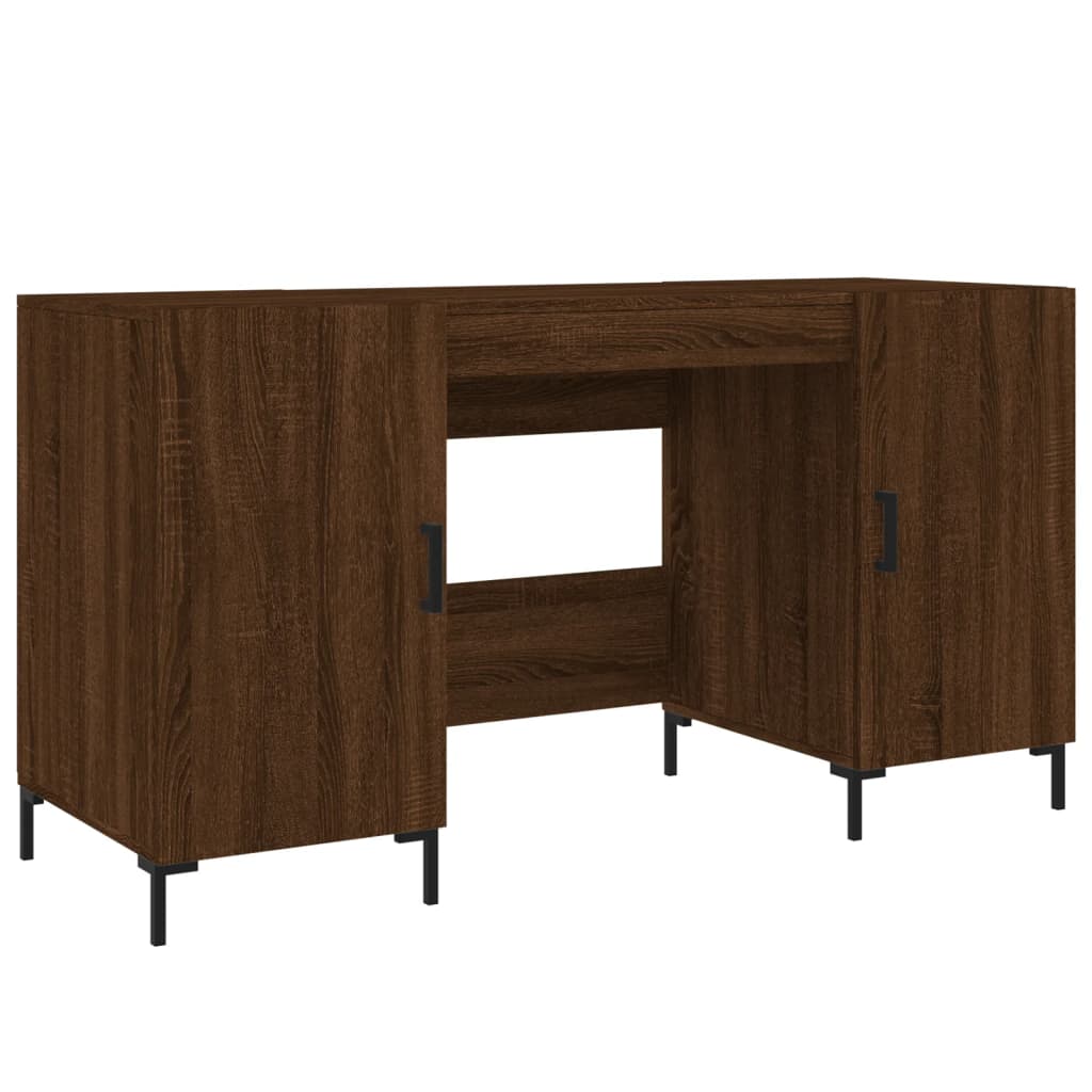 Bureau 140x50x75 cm bewerkt hout eikenkleurig