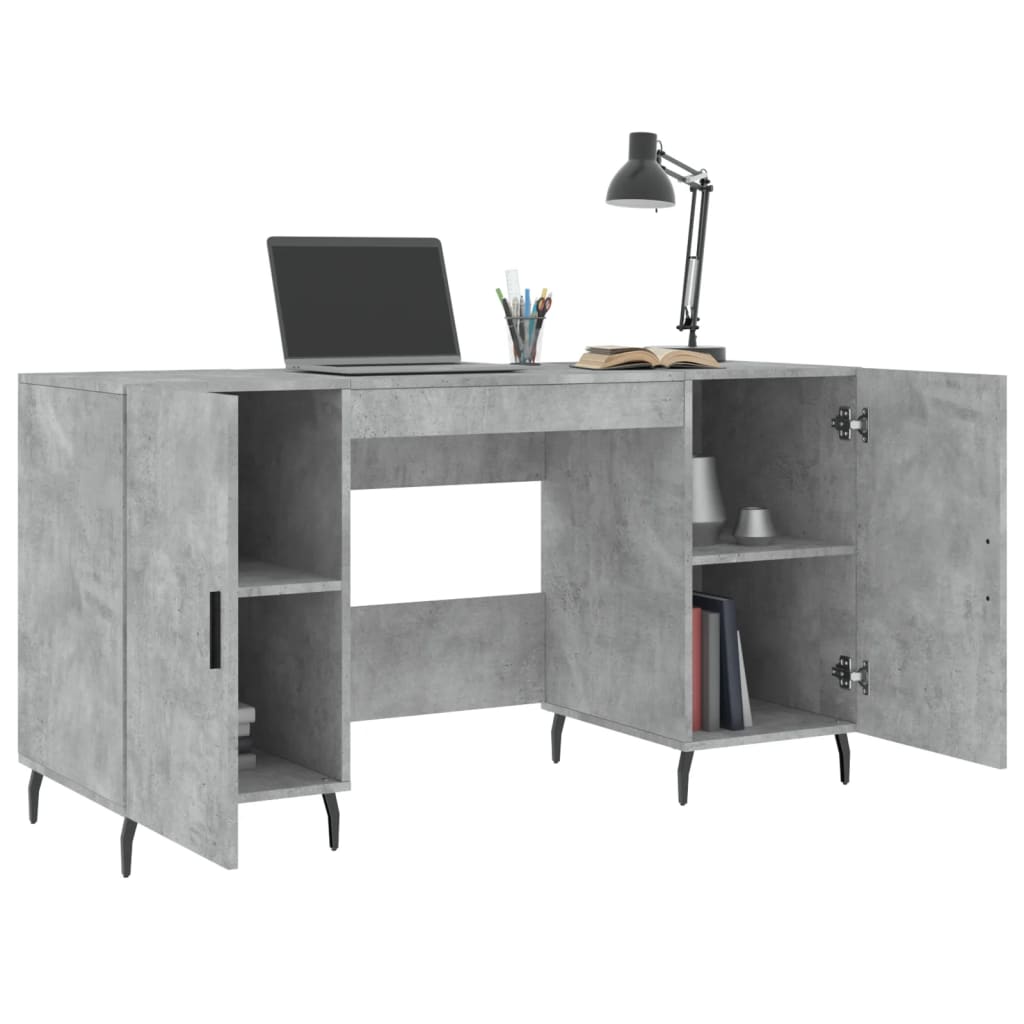 Bureau 140x50x75 cm finition bois couleur chêne marron