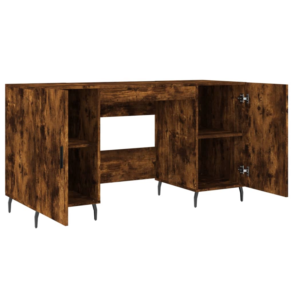 Bureau 140x50x75 cm finition bois couleur chêne marron