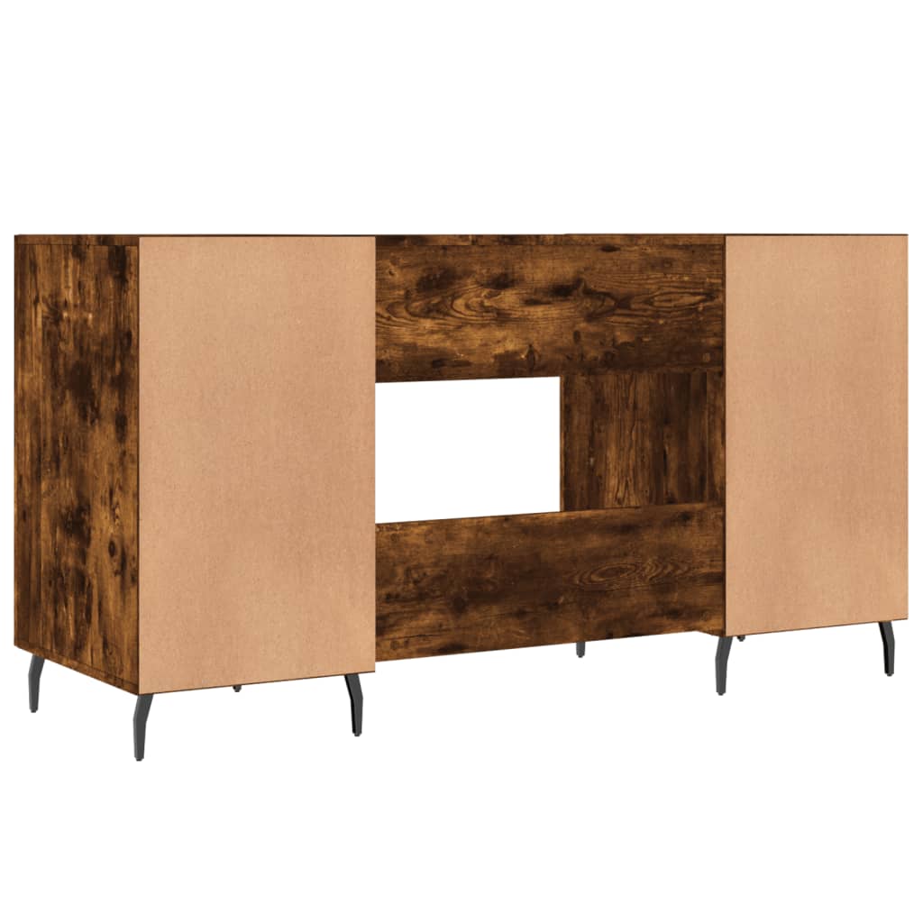 Bureau 140x50x75 cm finition bois couleur chêne marron