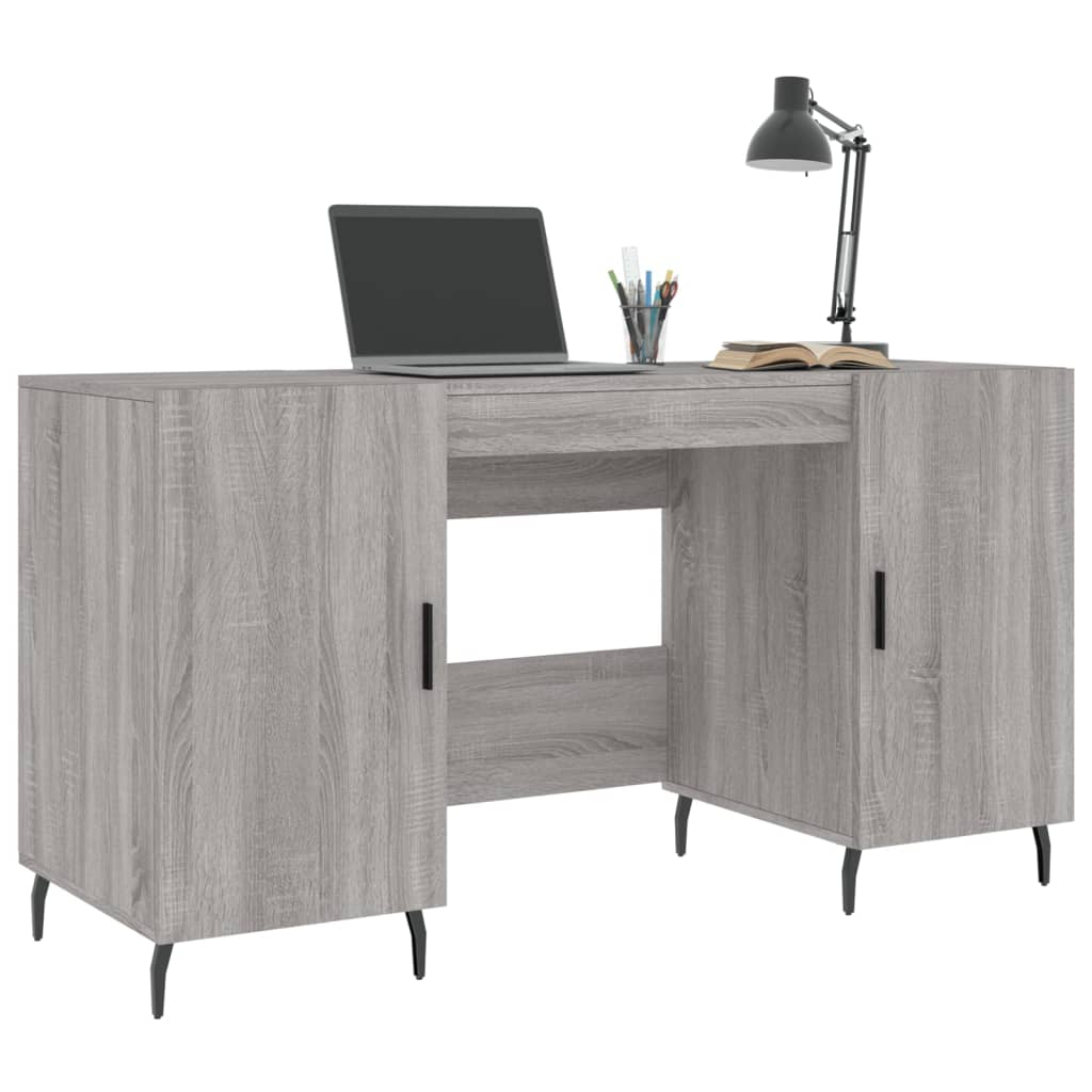 Bureau 140x50x75 cm finition bois couleur chêne marron