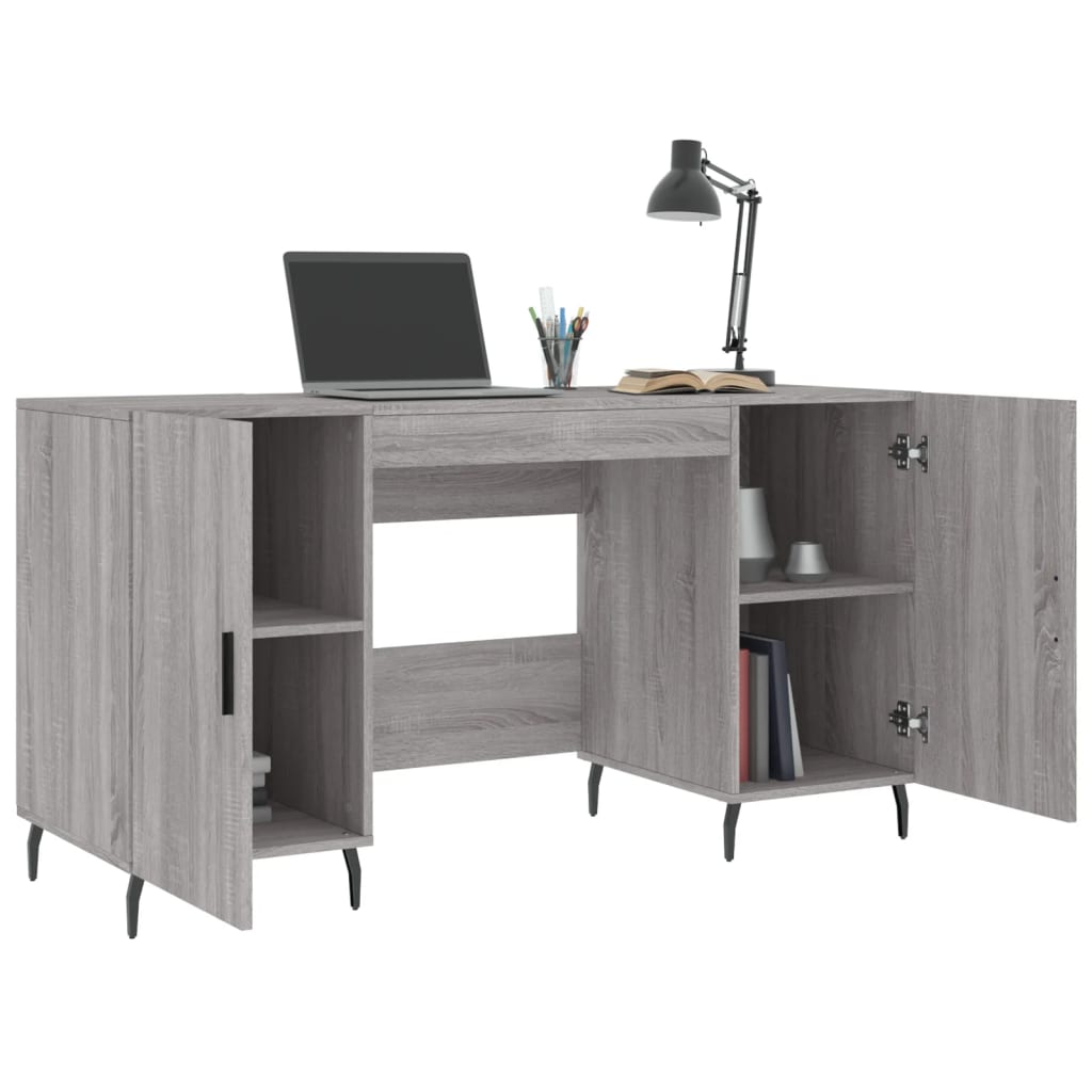 Bureau 140x50x75 cm finition bois couleur chêne marron