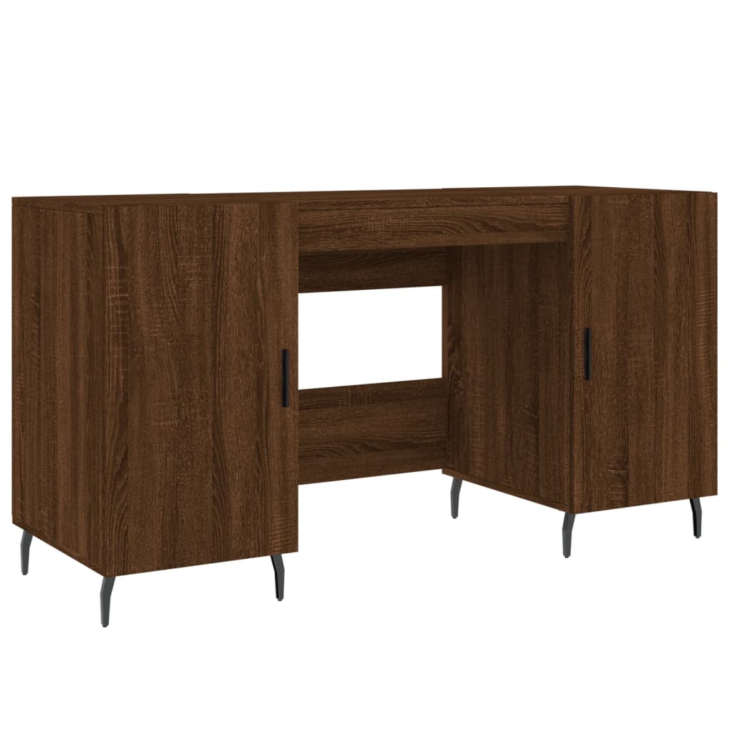 Bureau 140x50x75 cm finition bois couleur chêne marron