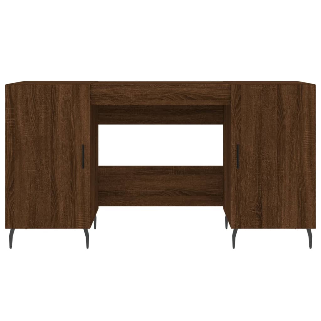 Bureau 140x50x75 cm finition bois couleur chêne marron