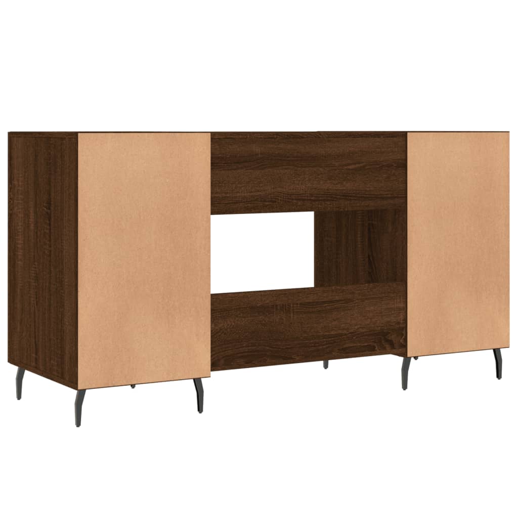 Bureau 140x50x75 cm finition bois couleur chêne marron