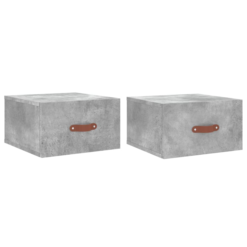 Tables de chevet 2 pcs murales 35x35x20 cm