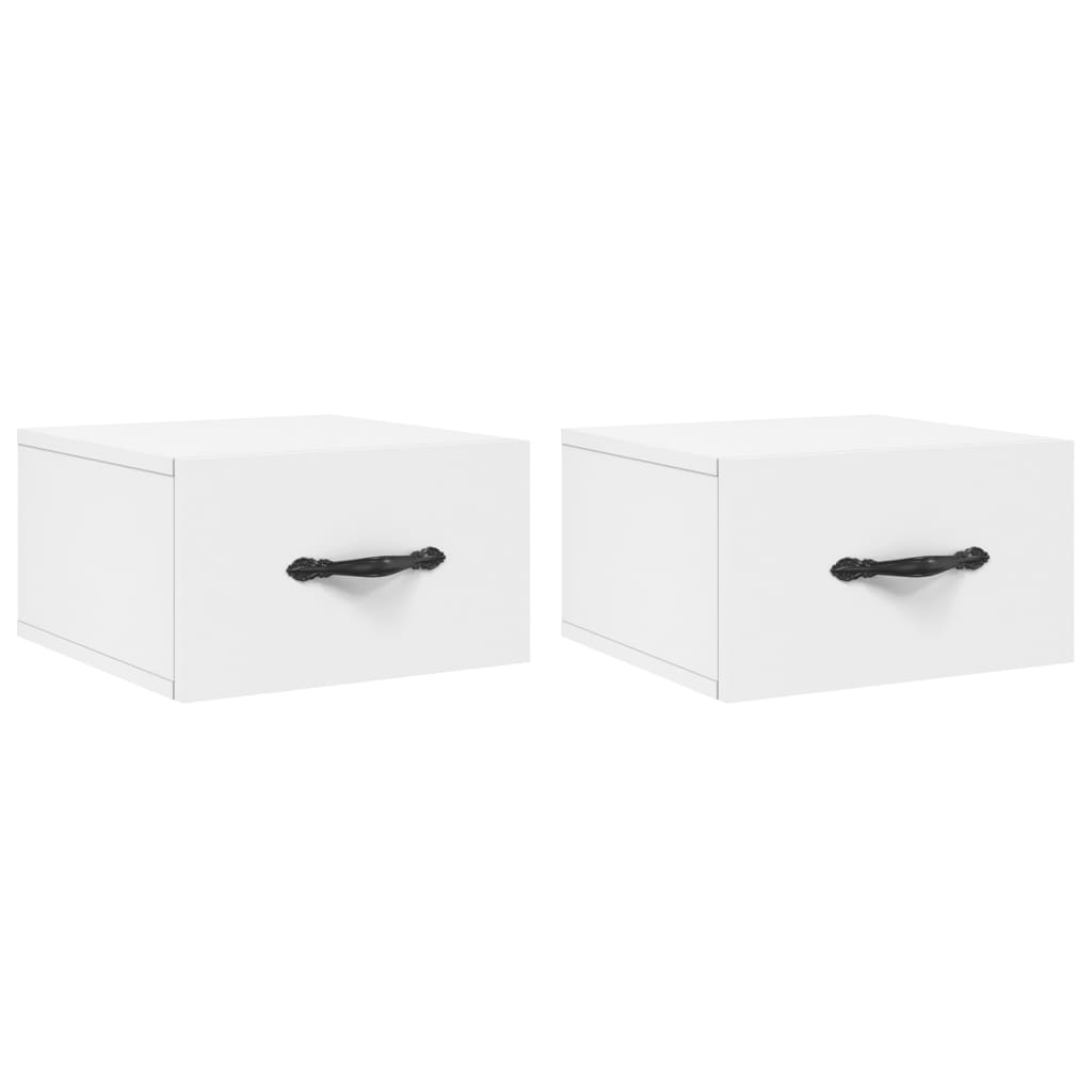 Tables de chevet 2 pcs murales 35x35x20 cm