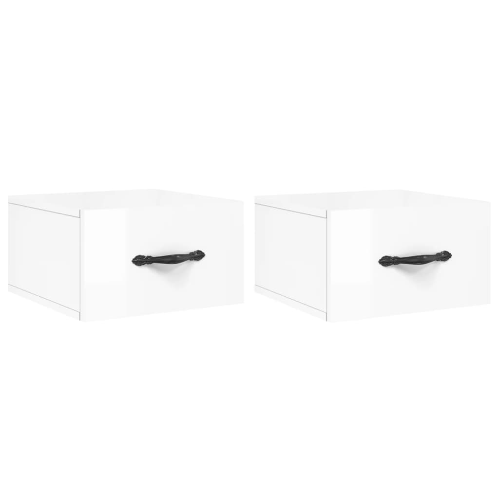 Tables de chevet 2 pcs murales 35x35x20 cm