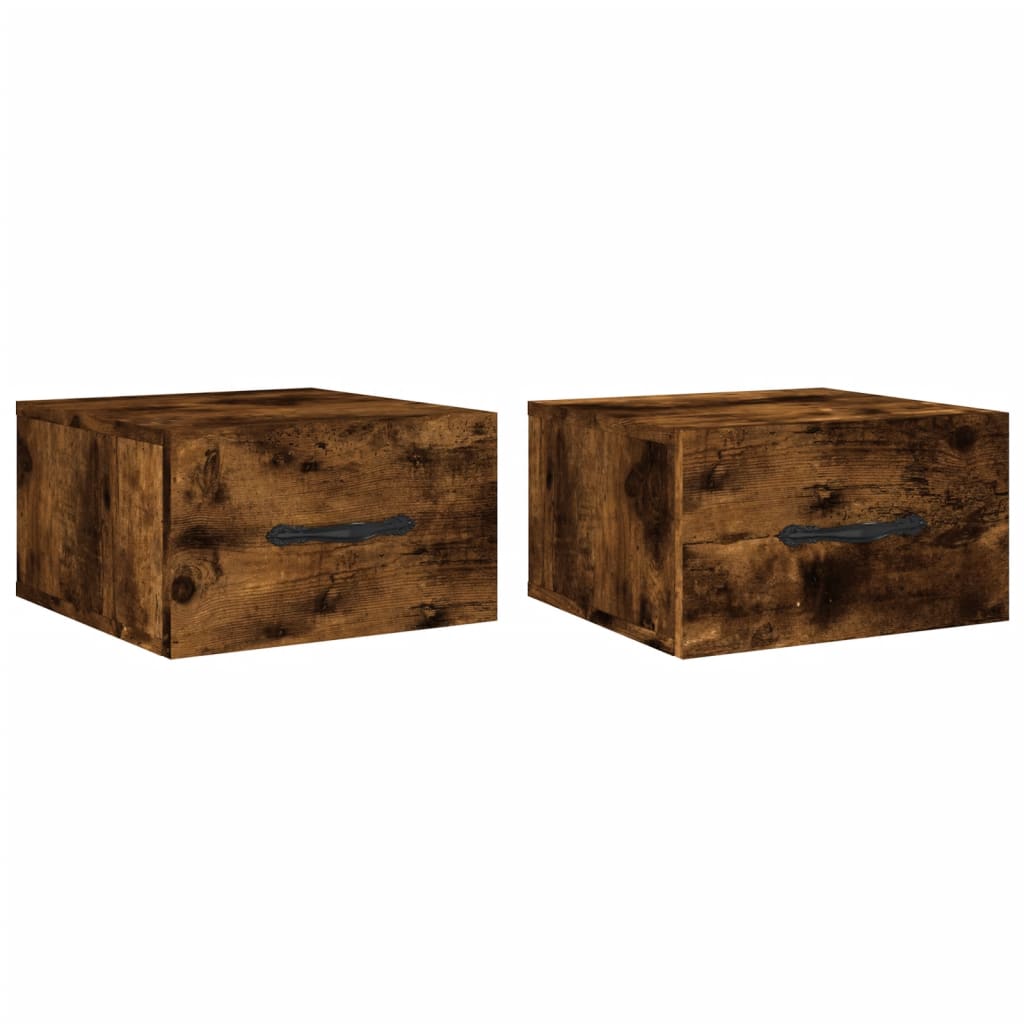 Tables de chevet 2 pcs murales 35x35x20 cm