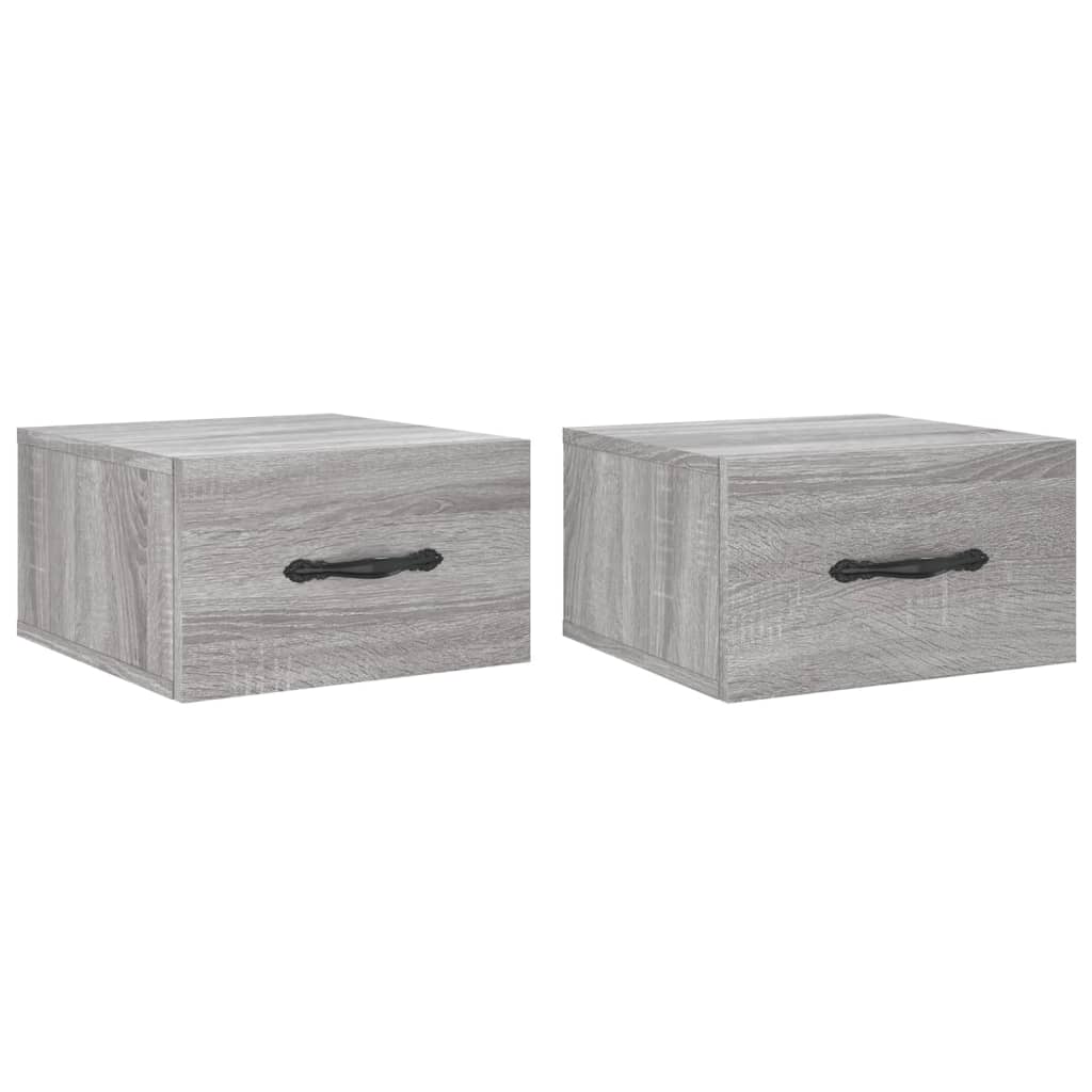 Tables de chevet 2 pcs murales 35x35x20 cm