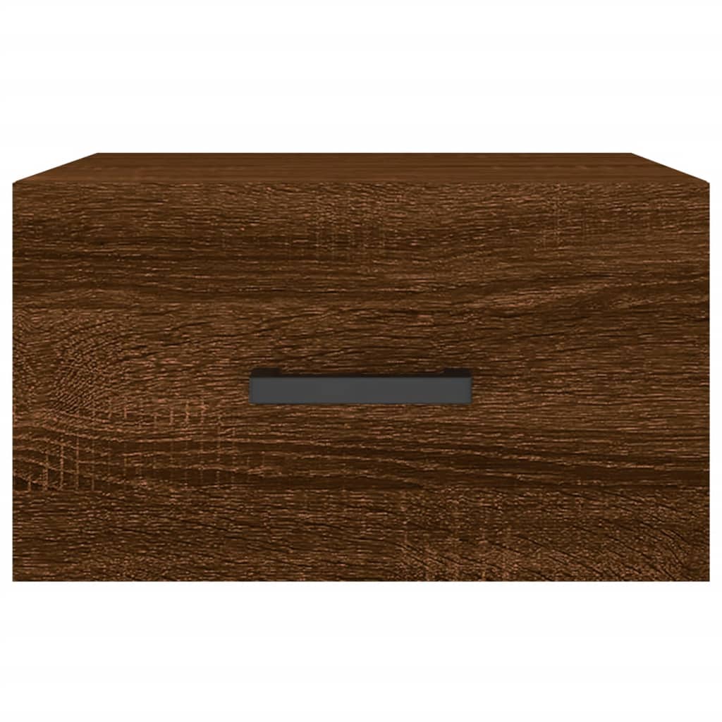 Tables de chevet 2 pcs murales 35x35x20 cm couleur chêne marron