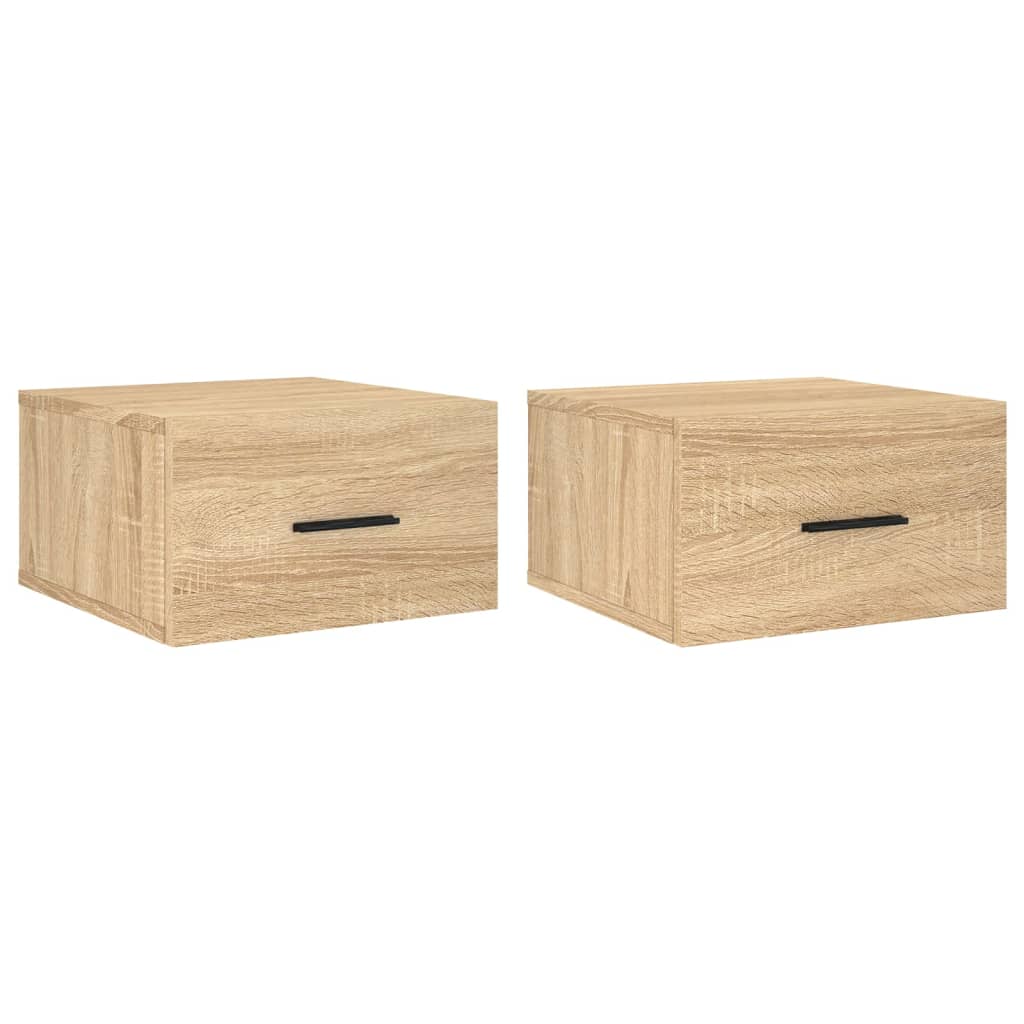 Tables de chevet 2 pcs murales 35x35x20 cm