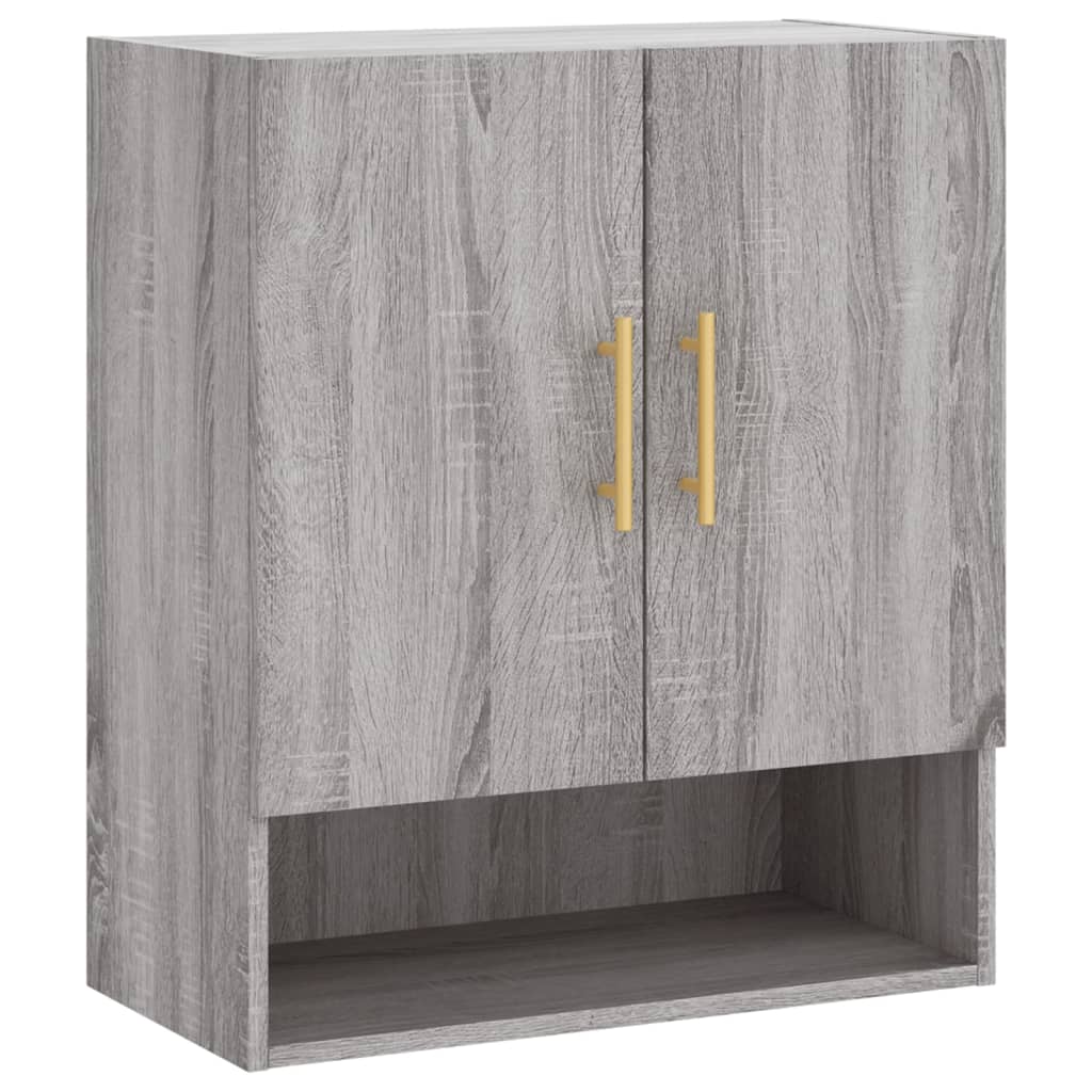 Wandkast 60x31x70 cm bewerkt hout eikenkleurig