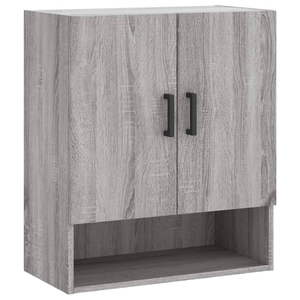 Wandkast 60x31x70 cm bewerkt hout eikenkleurig