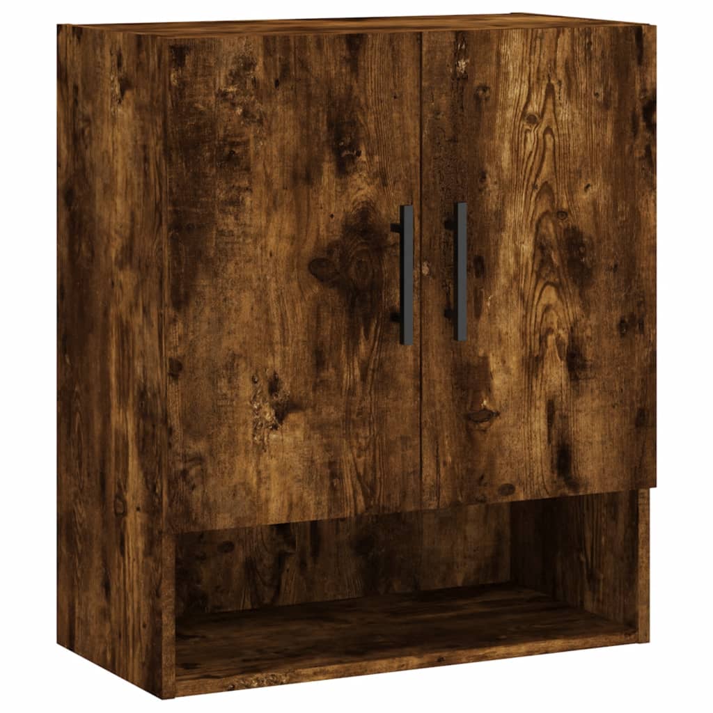 Armoire murale 60x31x70 cm bois fini couleur chêne marron