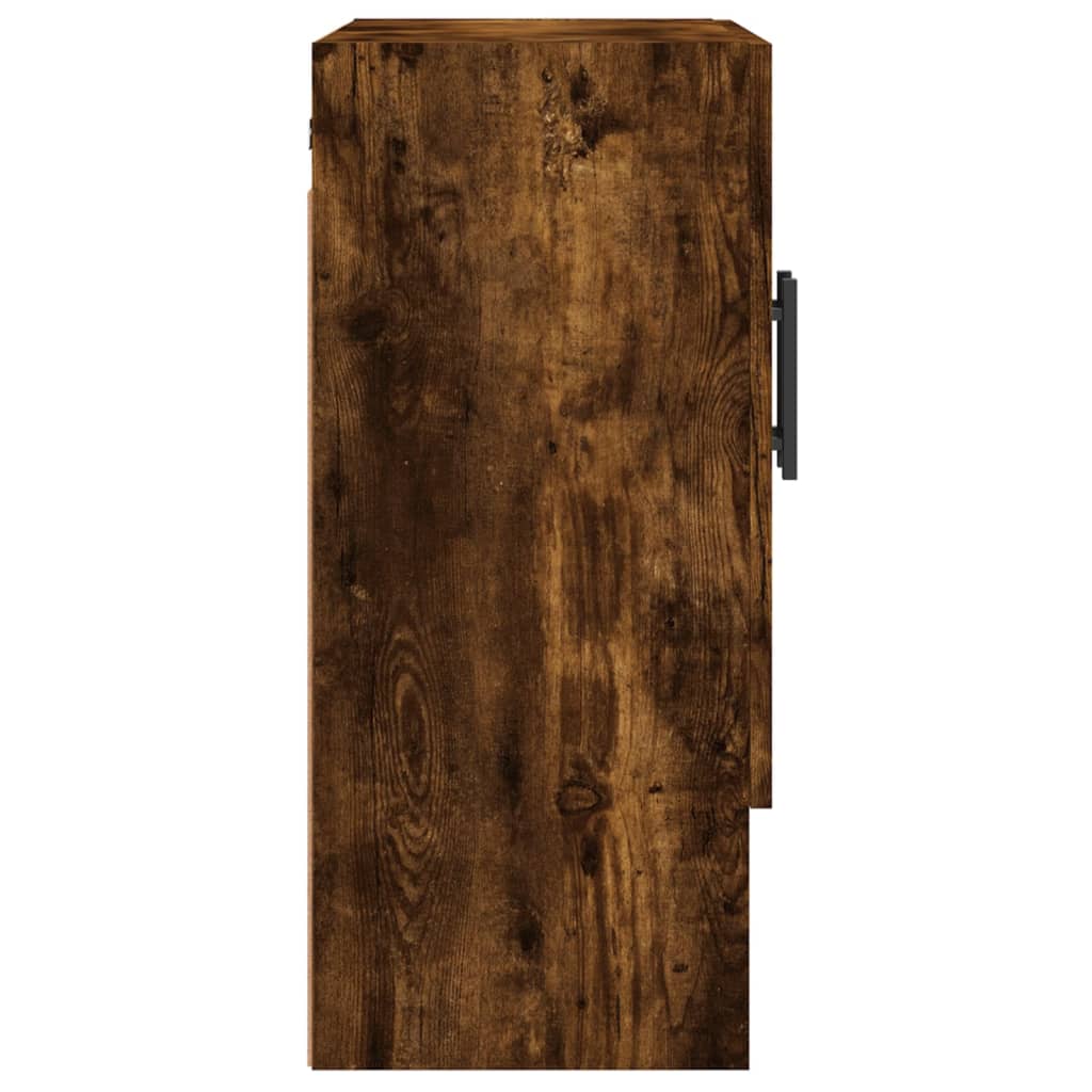 Armoire murale 60x31x70 cm bois fini couleur chêne marron