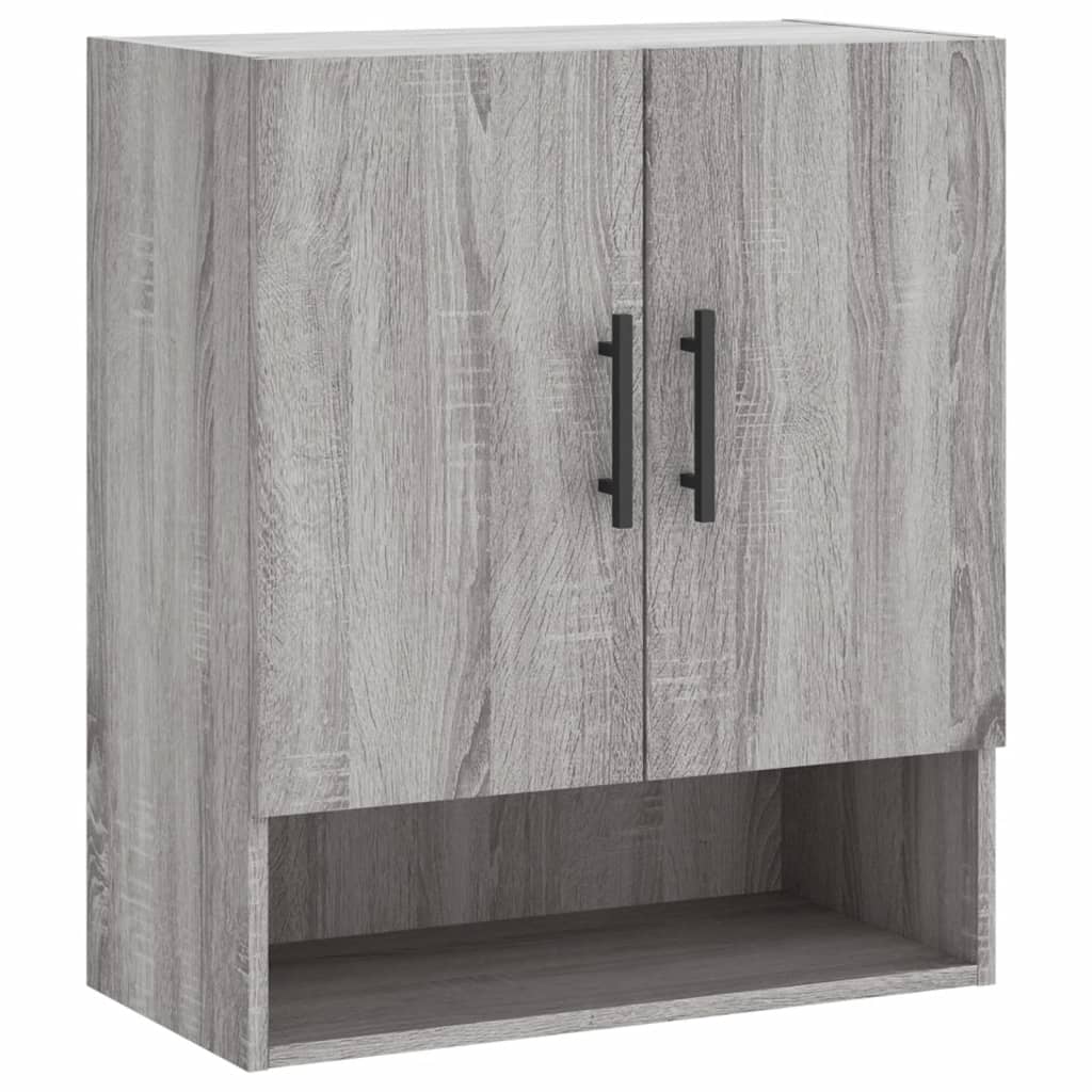 Wandkast 60x31x70 cm bewerkt hout artisanaal eikenkleur