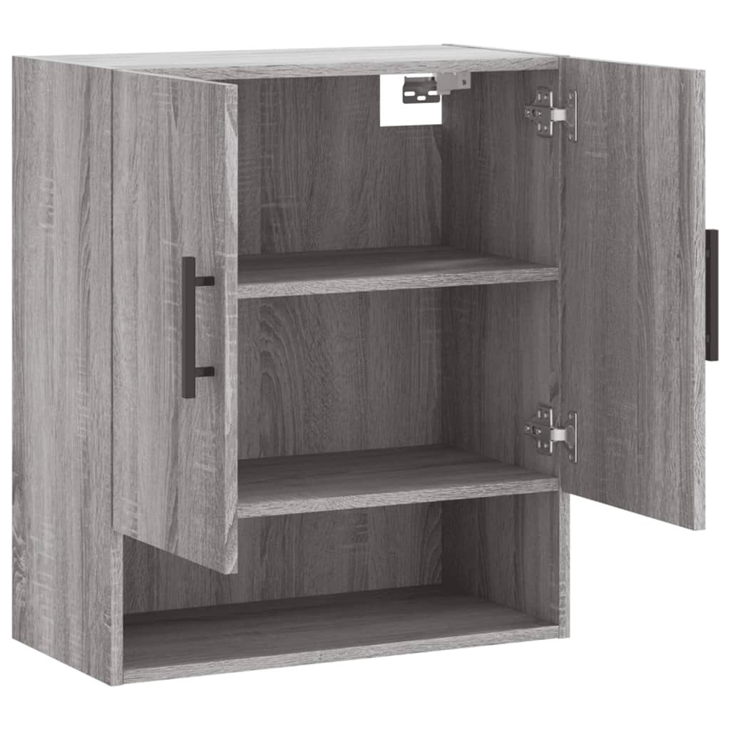 Wandkast 60x31x70 cm bewerkt hout artisanaal eikenkleur