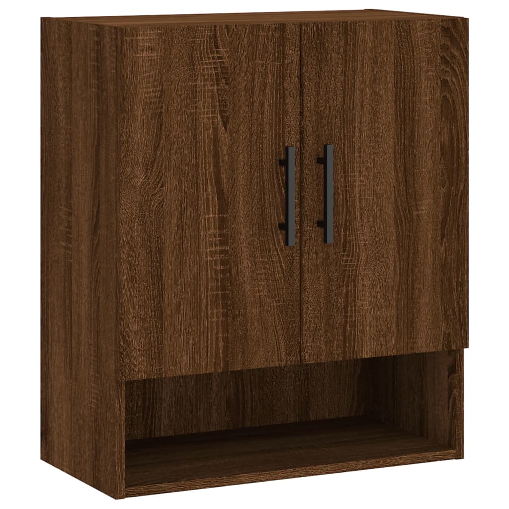 Armoire murale 60x31x70 cm bois fini couleur chêne marron