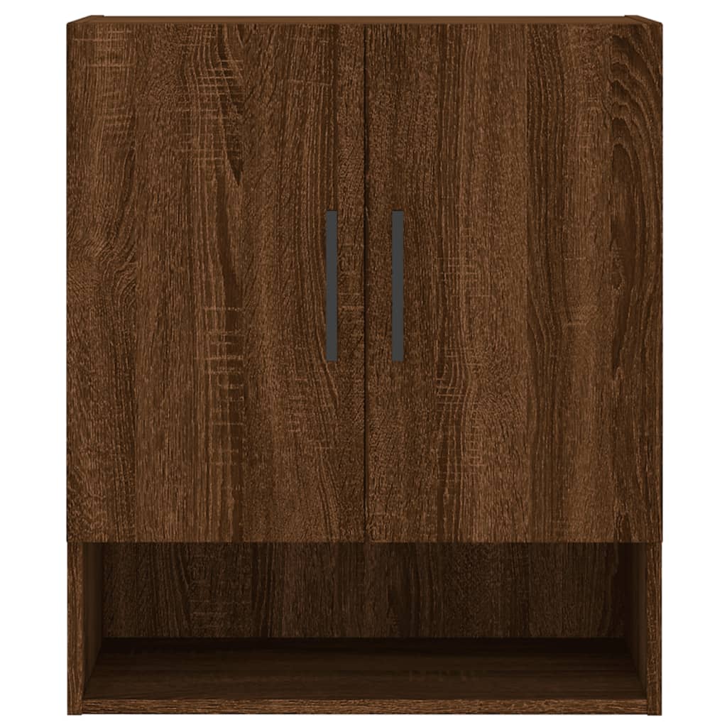 Armoire murale 60x31x70 cm bois fini couleur chêne marron