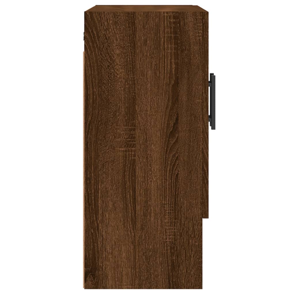 Armoire murale 60x31x70 cm bois fini couleur chêne marron