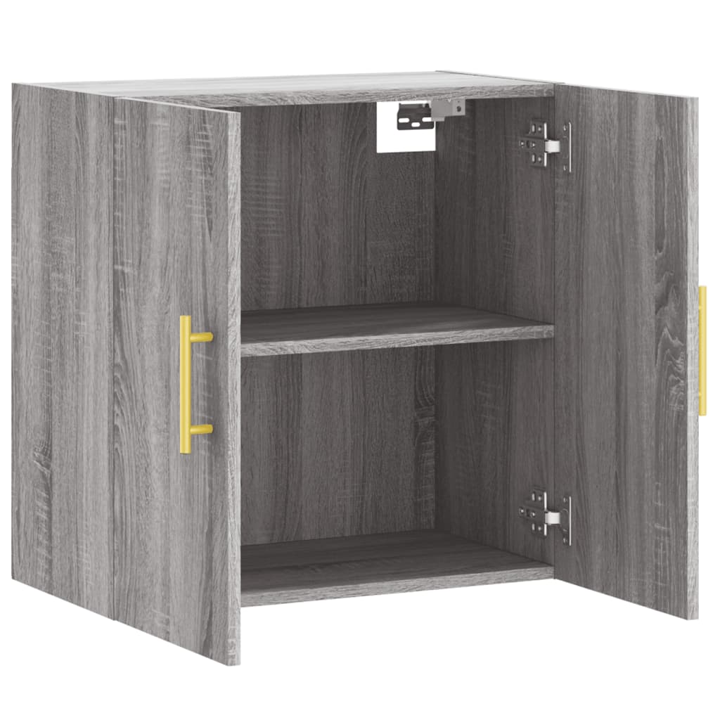 Wandkast 60x31x60 cm bewerkt hout eikenkleurig