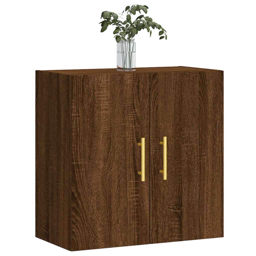 Wandkast 60x31x60 cm bewerkt hout oud houtkleurig