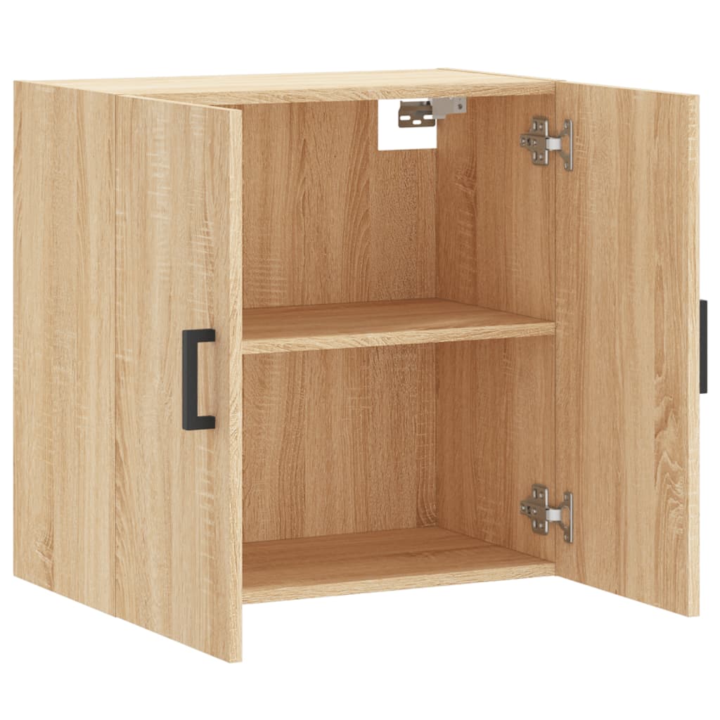 Wandkast 60x31x60 cm bewerkt hout hoogglans wit