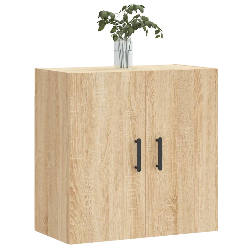 Wandkast 60x31x60 cm bewerkt hout eikenkleurig