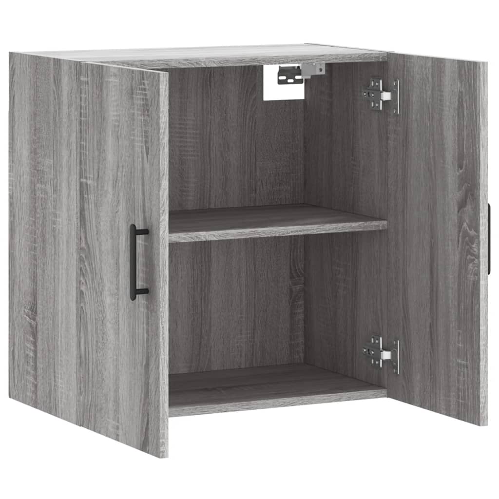 Wandkast 60x31x60 cm bewerkt hout eikenkleurig