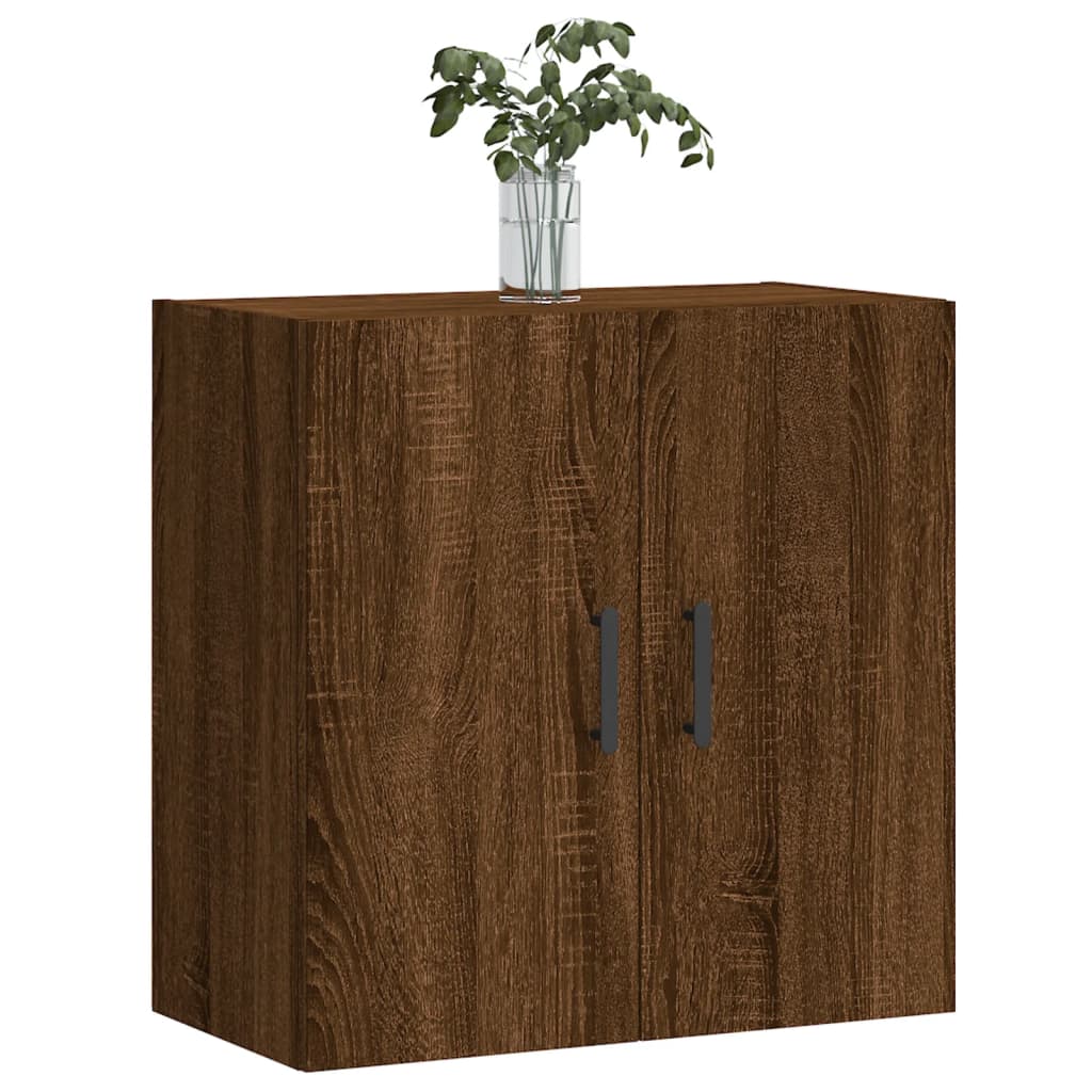 Wandkast 60x31x60 cm bewerkt hout artisanaal eikenkleurig