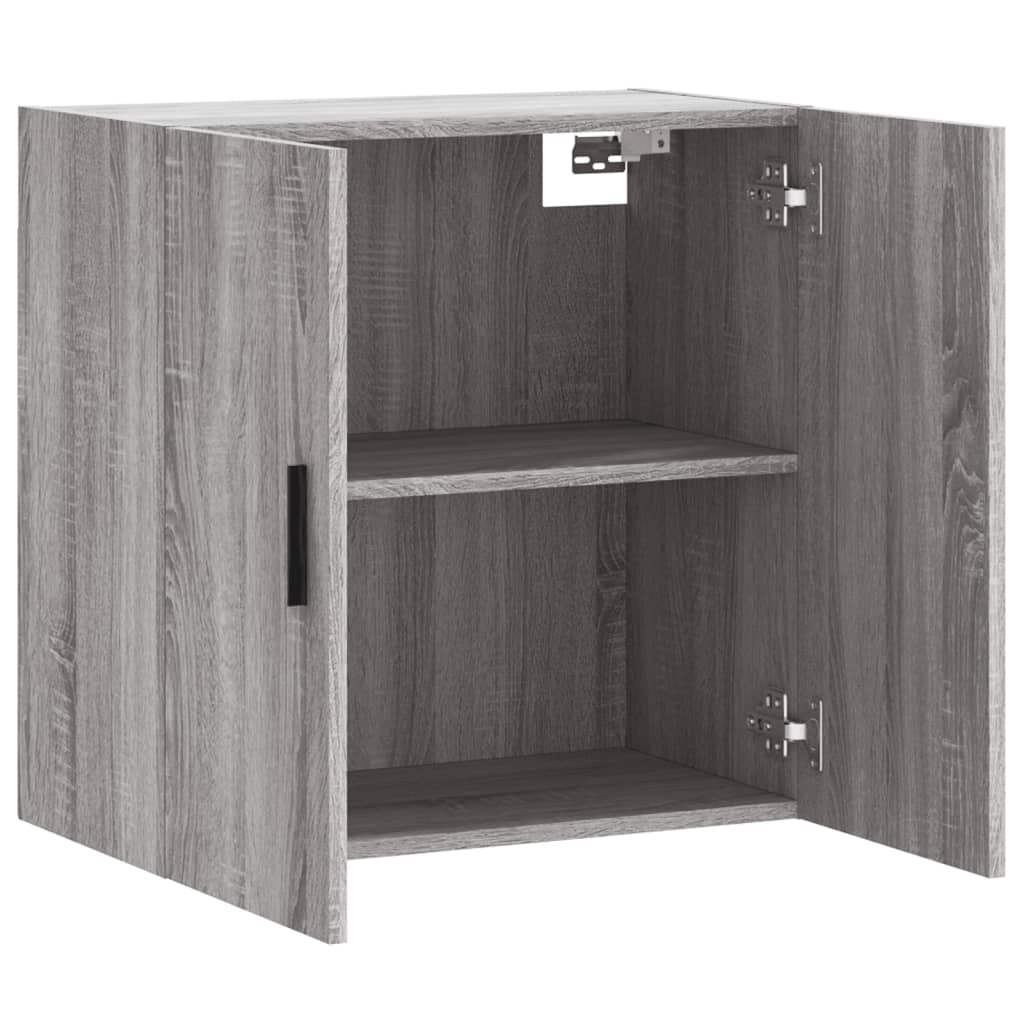 Wandkast 60x31x60 cm bewerkt hout grijs sonoma eikenkleurig