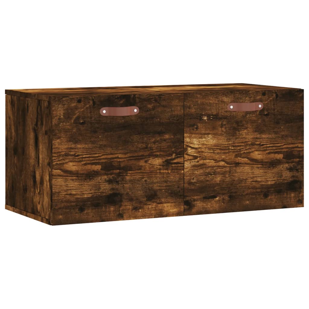 Wandkast 80x36,5x35 cm bewerkt hout wit