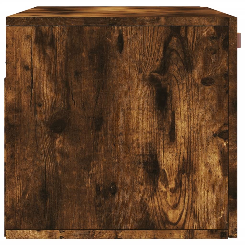 Wandkast 80x36,5x35 cm bewerkt hout wit