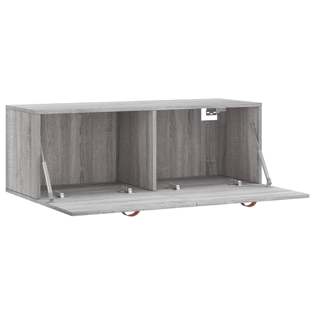 Wandkast 80x36,5x35 cm bewerkt hout wit