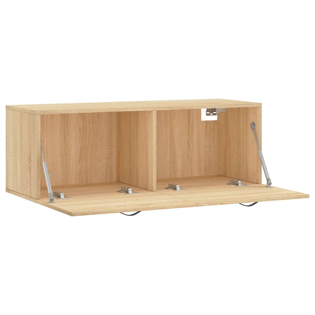 Wandkast 100x36,5x35 cm bewerkt hout sonoma eikenkleurig