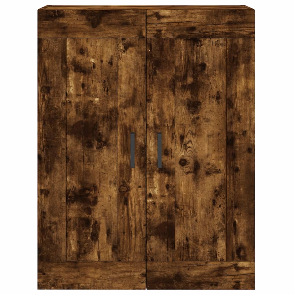 Wandkast 69,5x34x90 cm bewerkt hout bruin eikenkleur