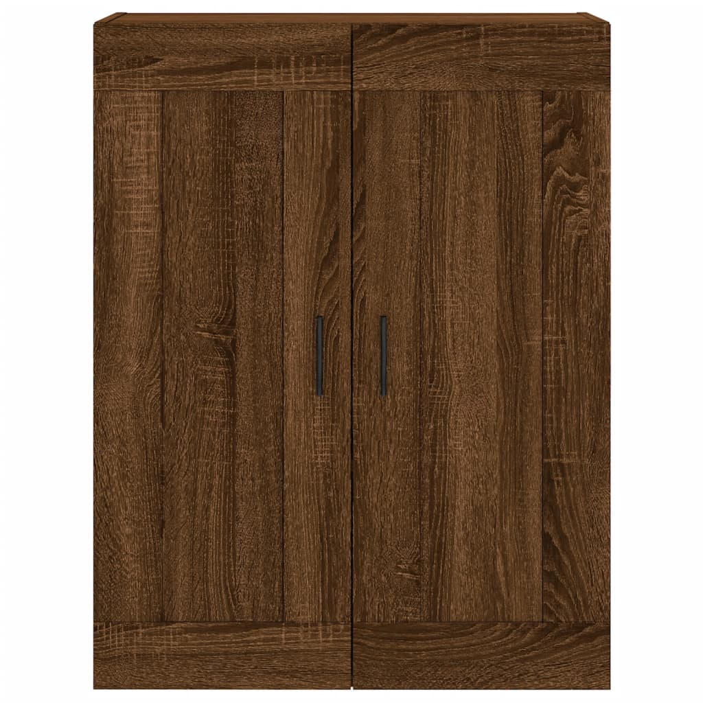 Wandkast 69,5x34x90 cm bewerkt hout eikenkleurig