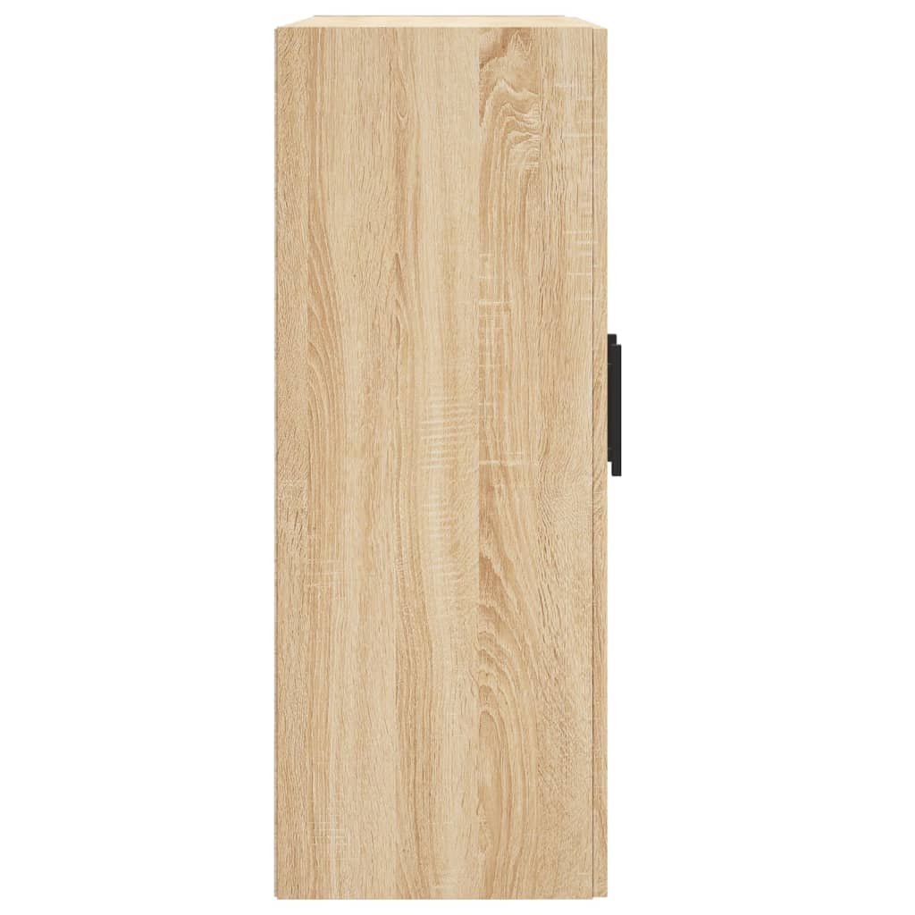 Wandkast 69,5x34x90 cm bewerkt hout oud houtkleurig