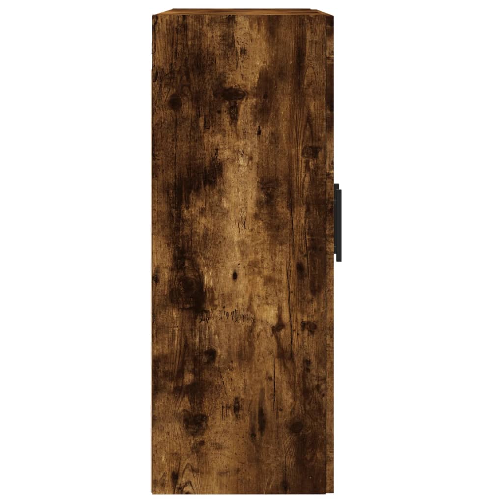 Wandkast 69,5x34x90 cm bewerkt hout oud houtkleurig