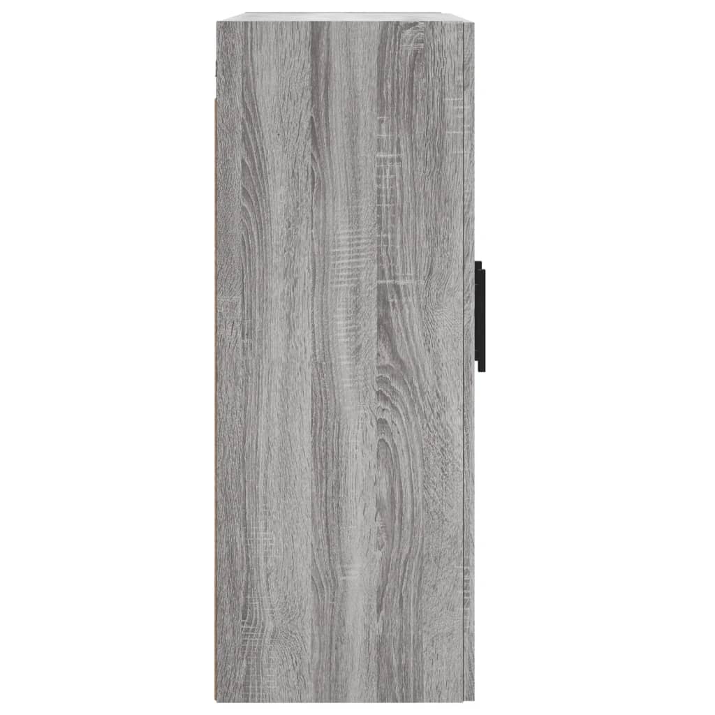 Wandkast 69,5x34x90 cm bewerkt hout oud houtkleurig