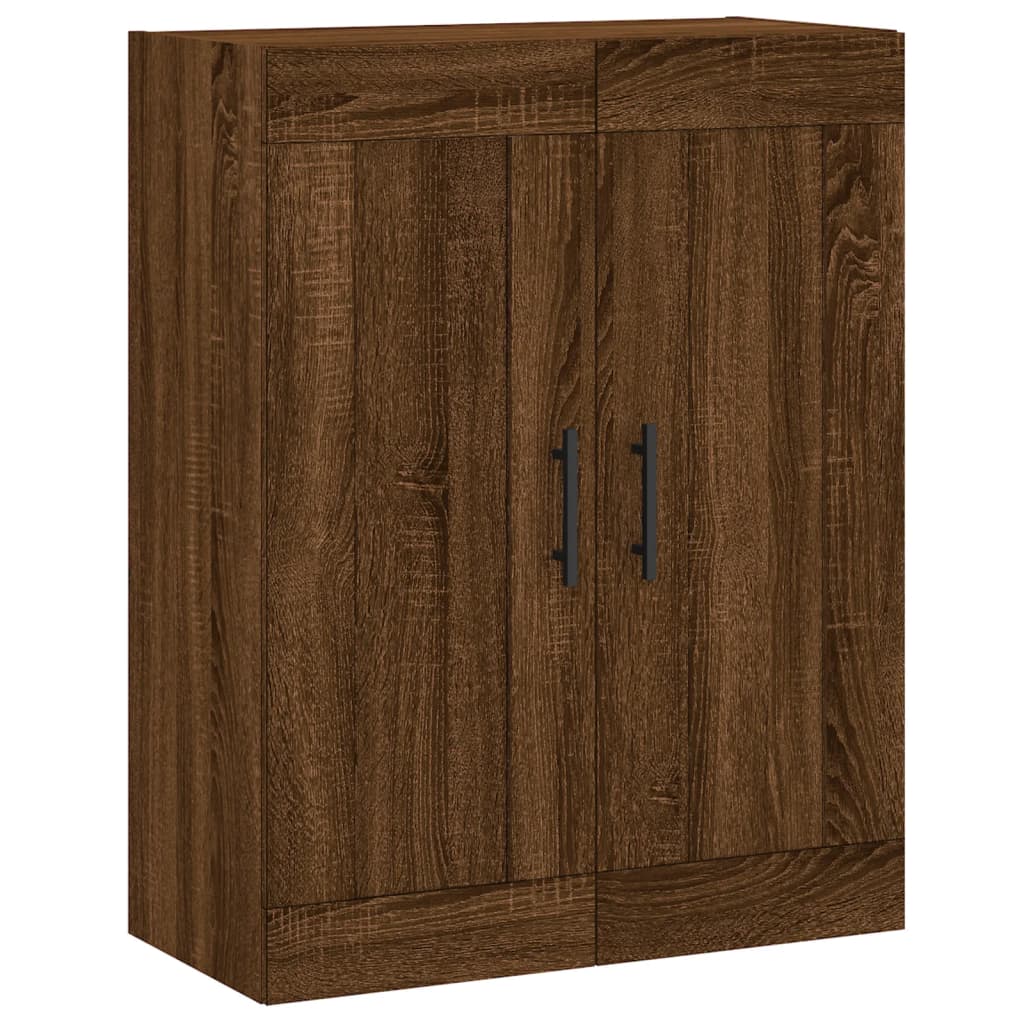 Wandkast 69,5x34x90 cm bewerkt hout oud houtkleurig