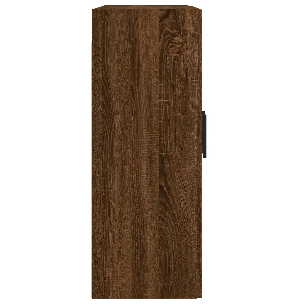 Wandkast 69,5x34x90 cm bewerkt hout oud houtkleurig