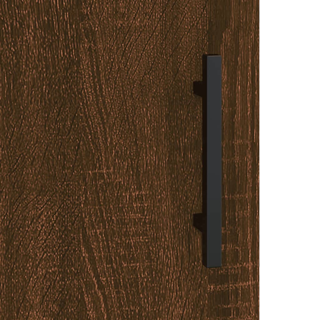 Wandkast 69,5x34x90 cm bewerkt hout oud houtkleurig