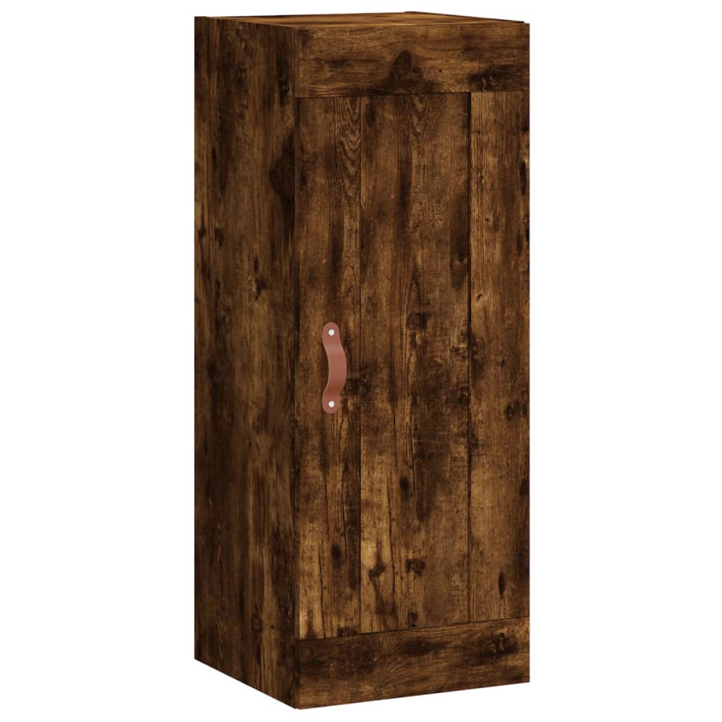 Wandkast 34,5x34x90 cm bewerkt hout eikenkleurig